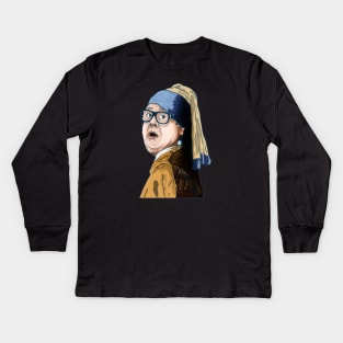 DeVito With A Pearl Earring Kids Long Sleeve T-Shirt